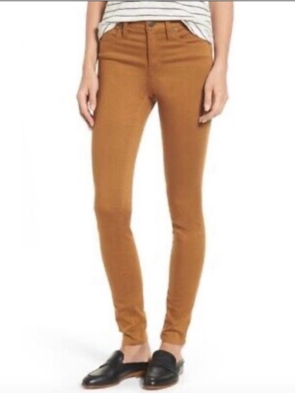 Madewell 9" High Rise Skinny
Pant Jeans 28 Stretch
Burnished Cedar Brown Khaki